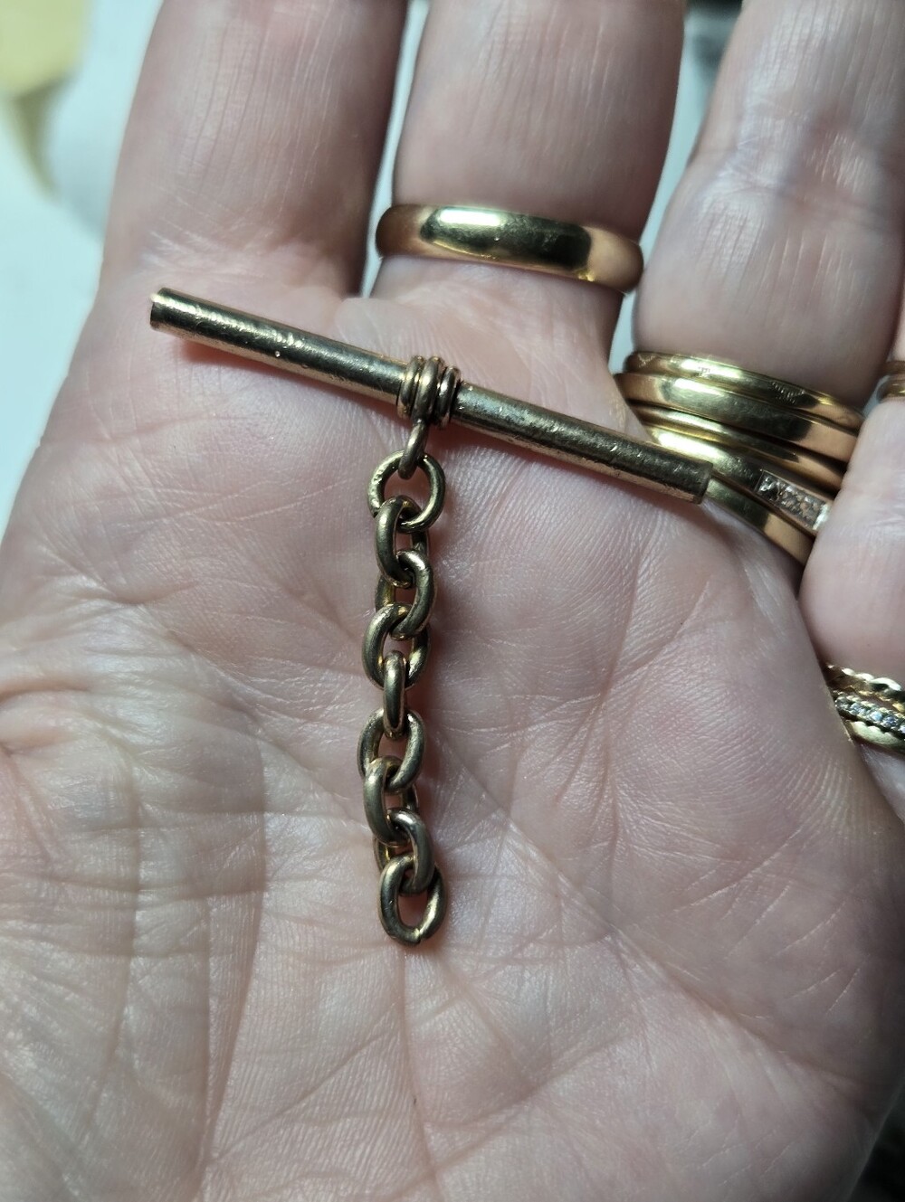 Victorian Gold Filled T-Bar Fob